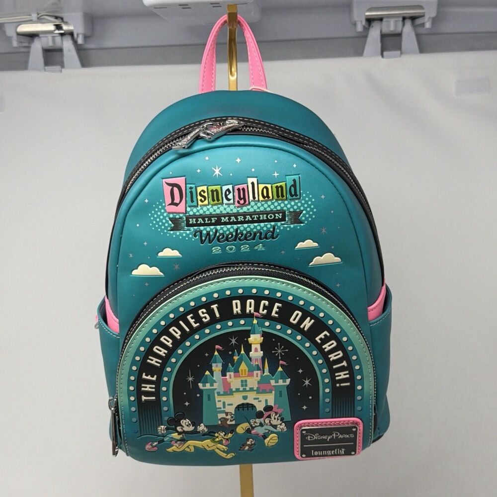 NWT Disney Parks Loungefly Disneyland Half Marathon Weekend 2024 Mini Backpack